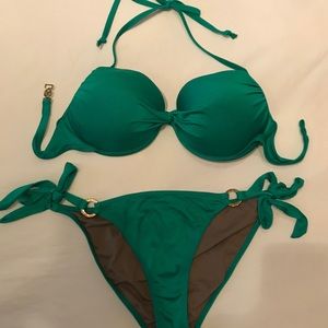Victoria’s Secret 34DD bikini swim suit green